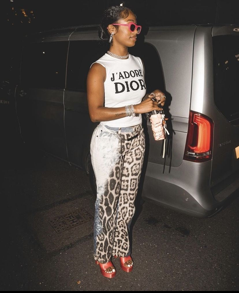 ROBERTO CAVALLI LEOPARD JEAN - M