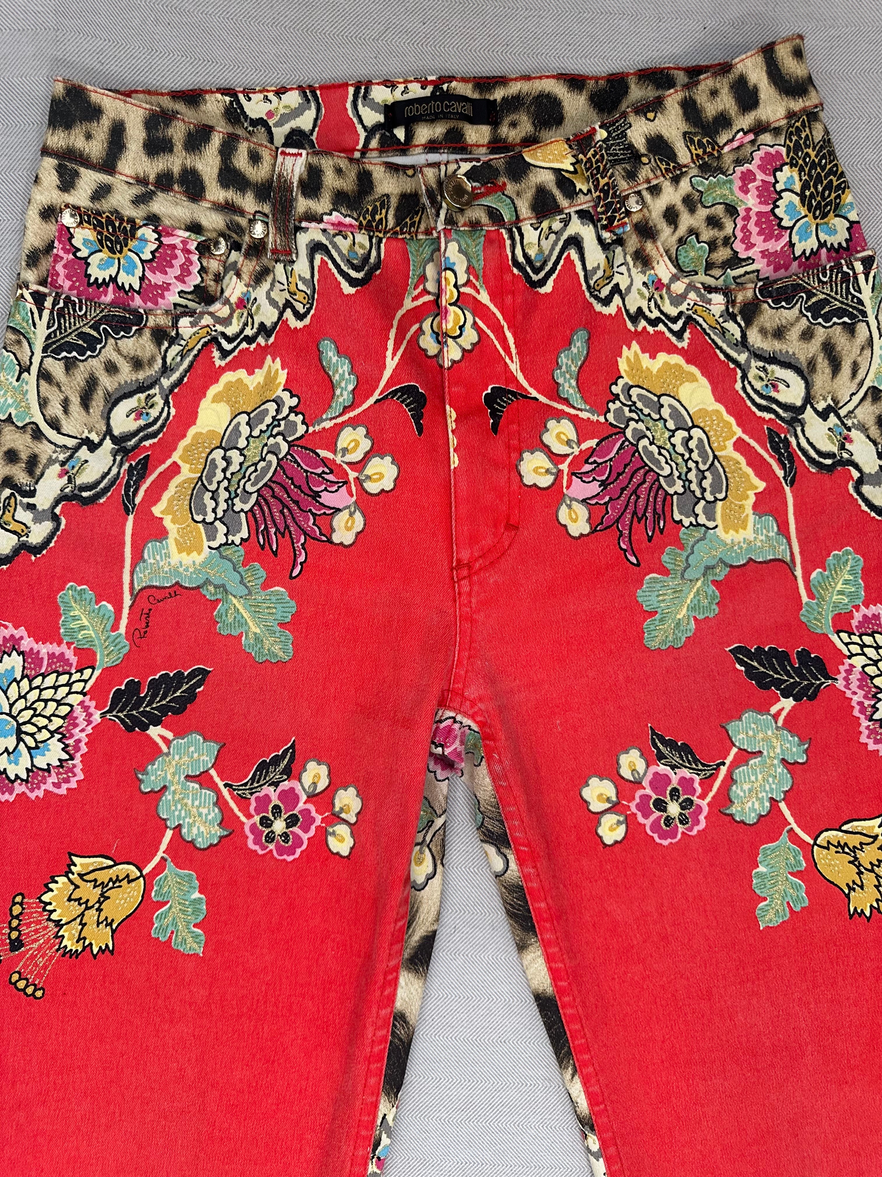 ROBERTO CAVALLI CHEONGASM LEOPARD JEANS