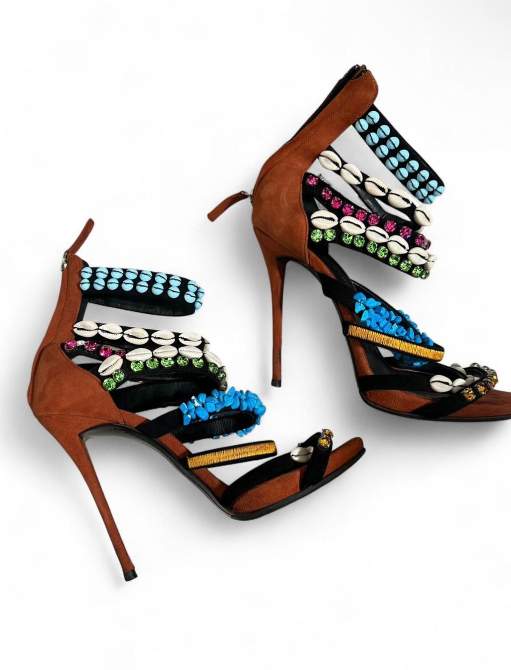 S/S 2011 GIUSEPPE ZANOTTI SHELL JEWEL HEELS