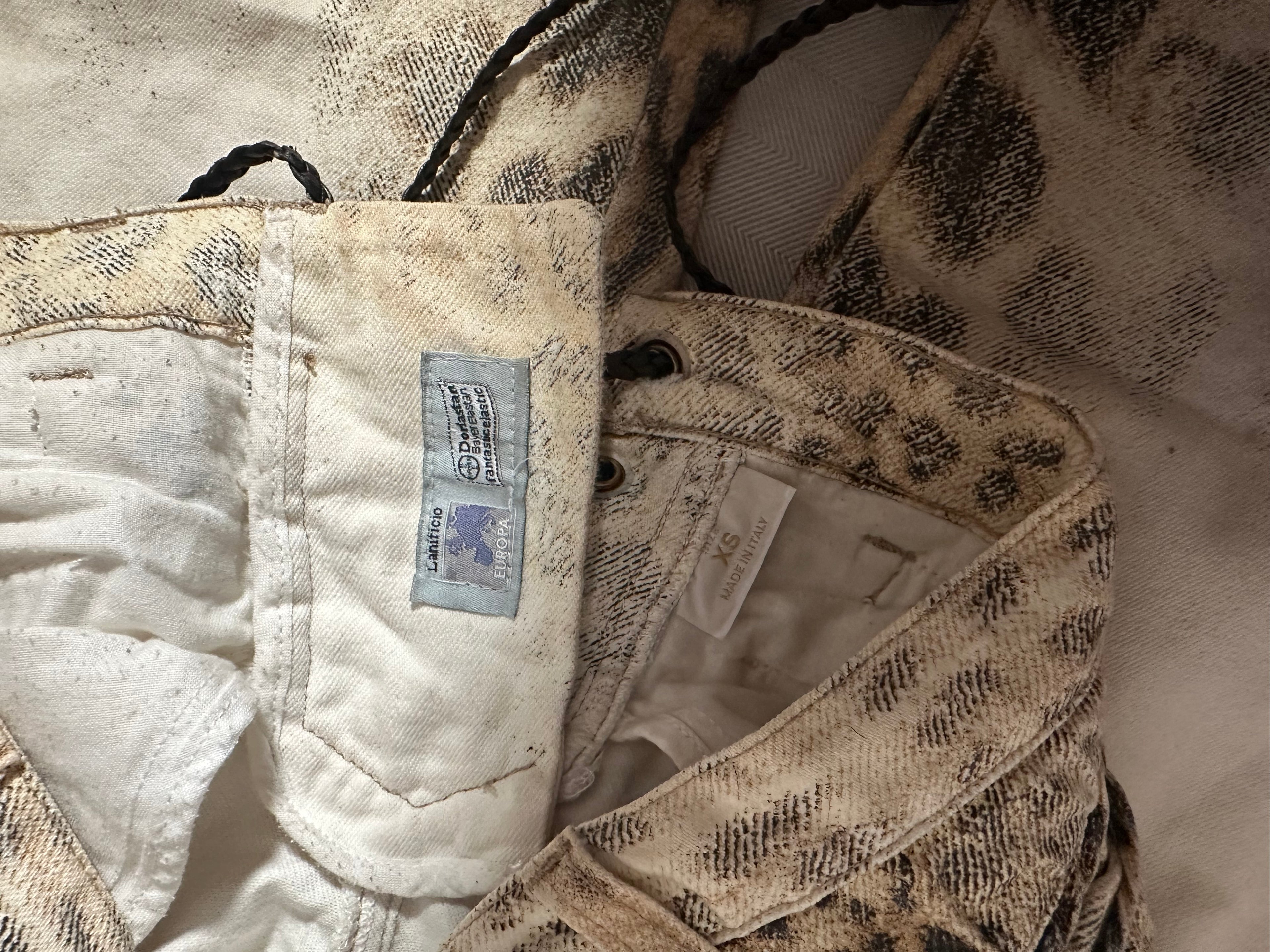 CAVALLI TIE FRONT LEOPARD PRINT JEANS