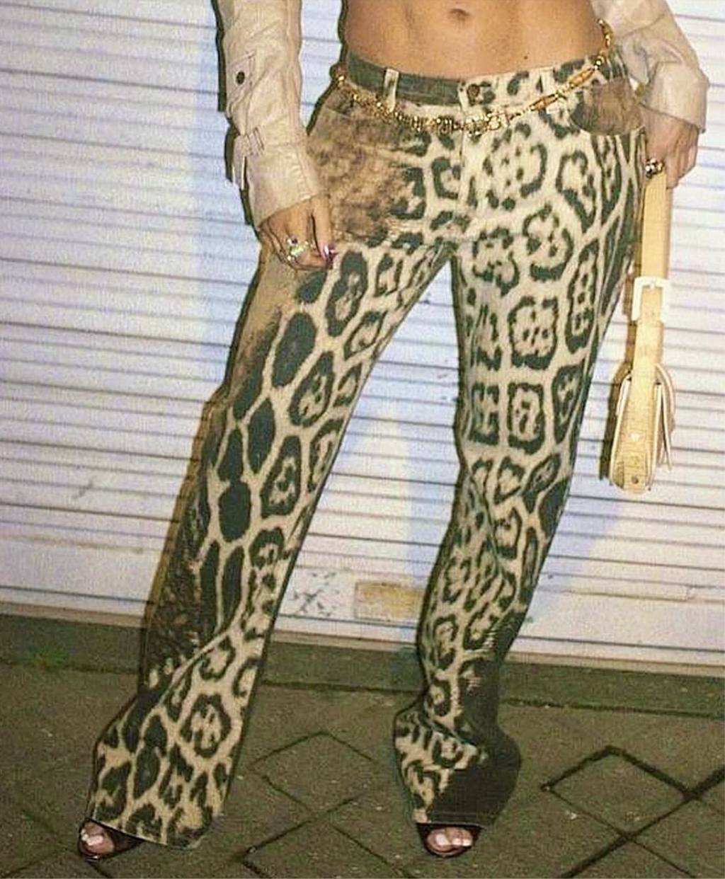 CAVALLI LEOPARD JEANS - XS