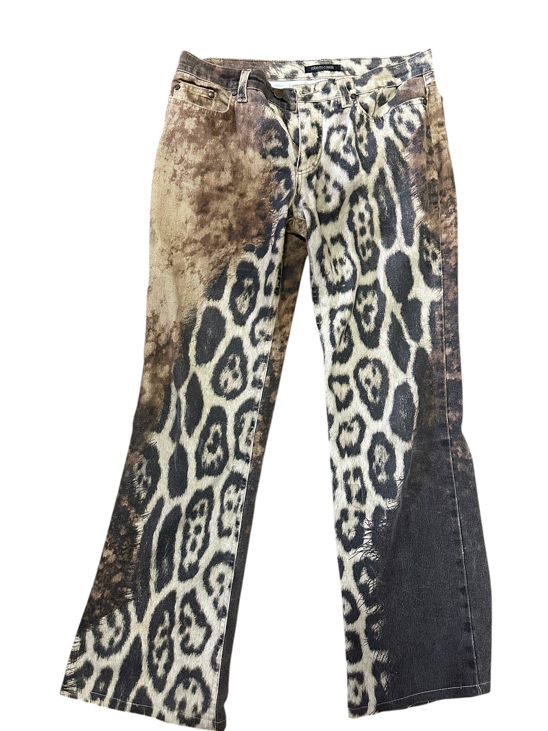 CAVALLI LEOPARD JEANS - XS