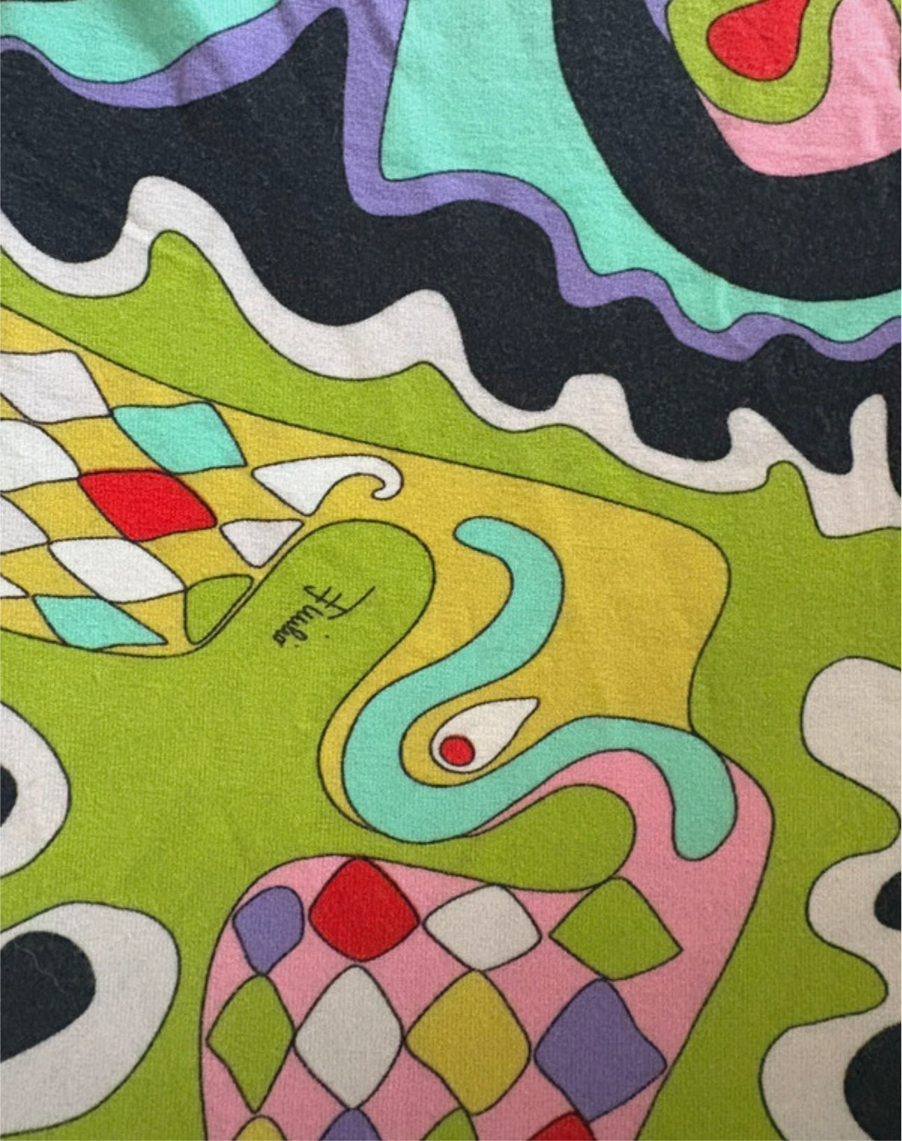 EMILIO PUCCI ABSTRACT PRINT TOP - SMALL